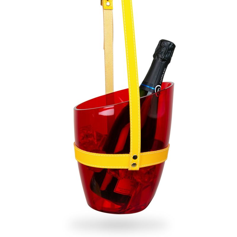 "Keep Your Cool" Champagne Bucket - Red & Yellow image