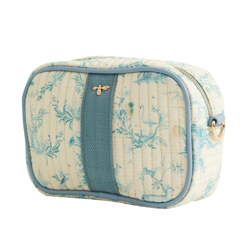 Fable Toile De Jouy Vintage Blue Camera Bag Fable England Wolf & Badger