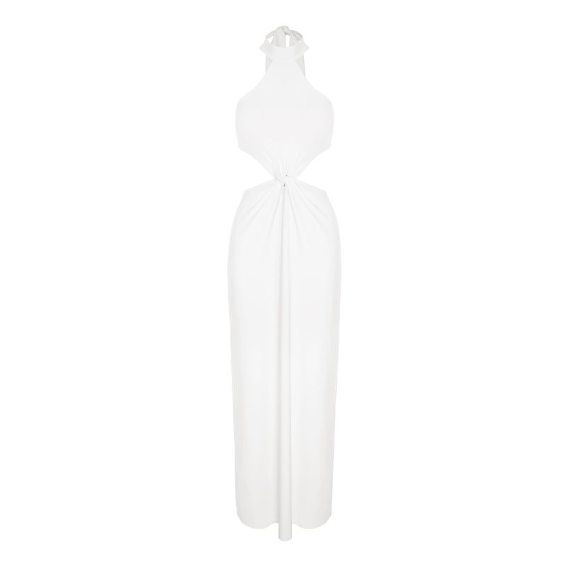 Rhea Knotted Maxi White Dress image