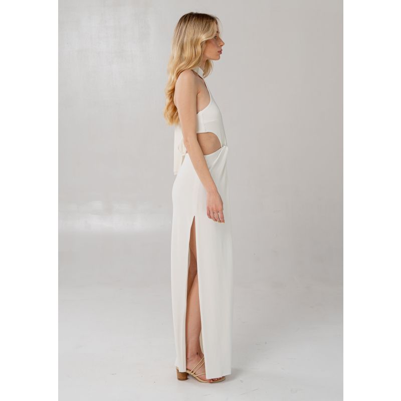 Rhea Knotted Maxi White Dress image