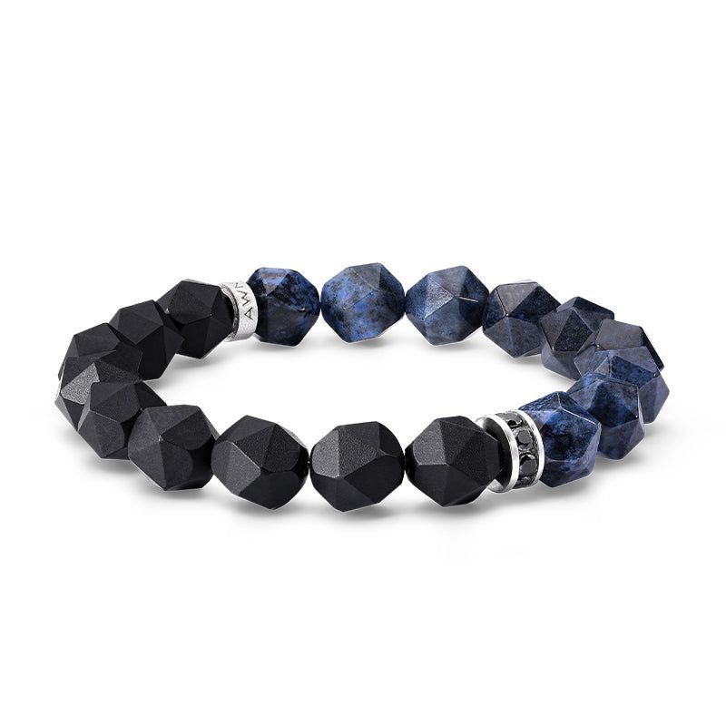 Poseidon Onyx & Dumortierite Beaded Bracelet image