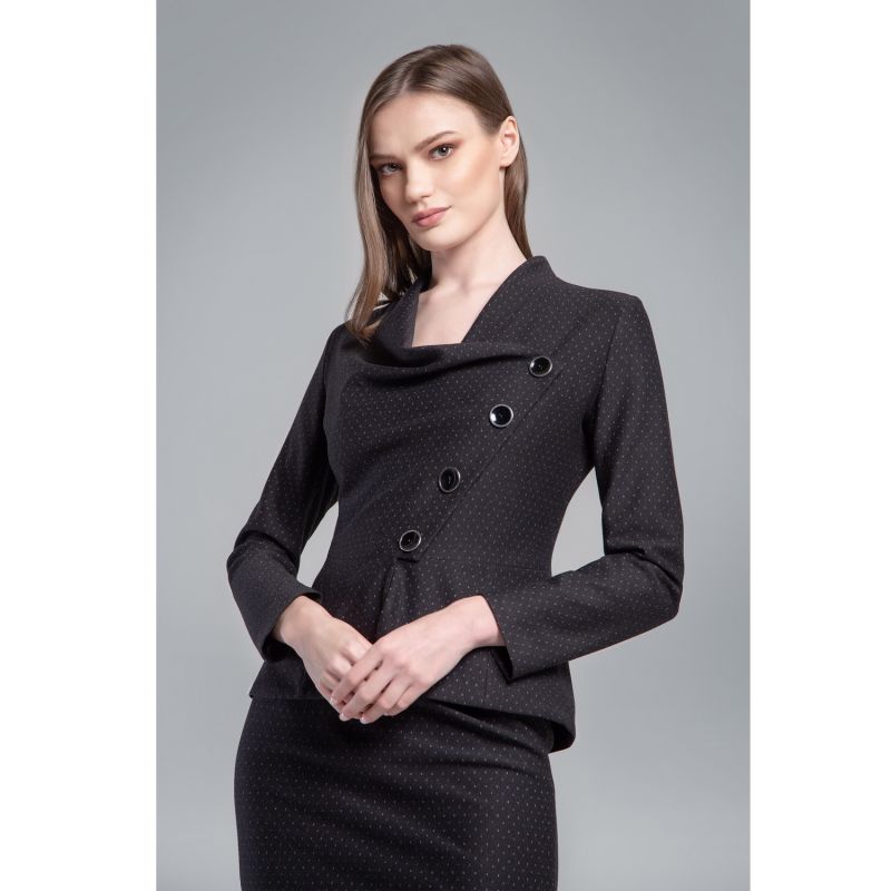 Richmond Jacquard Jersey Tailored Jacket With Asymmetric Buttoning image