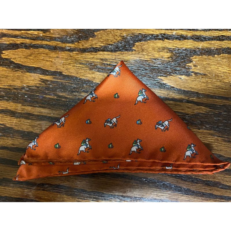 Riding Derby Pocket Square Orange image