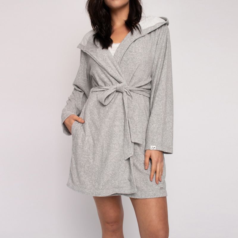 Organic Cotton Robe In Grey image