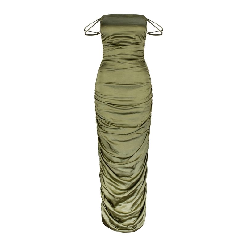 Monica Dusty Olive Dress image