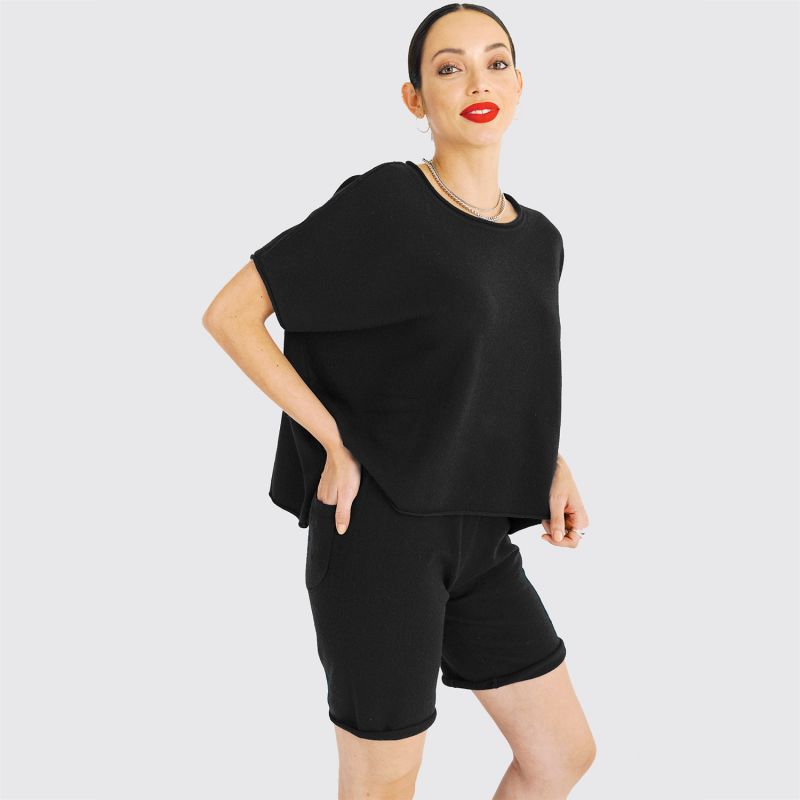 Cashmere Pocket Shorts - Black image