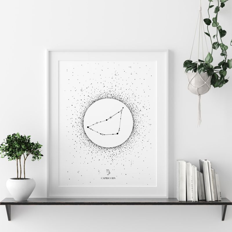 'Capricorn Star Sign' - Fine Art Print A5 image