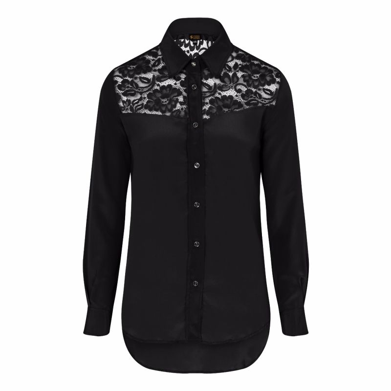 Black Classic Silk Shirt image