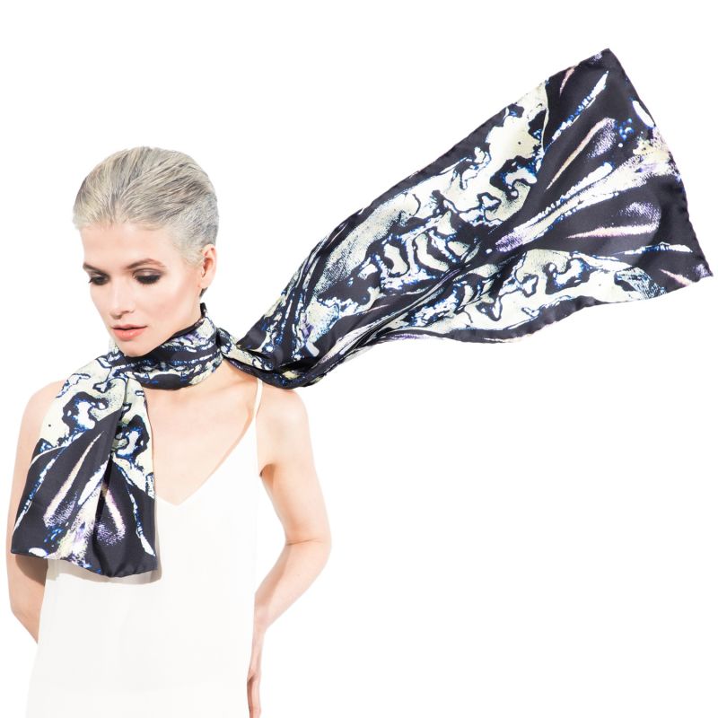 Beetle Shell & Oil Small Silk Scarf image