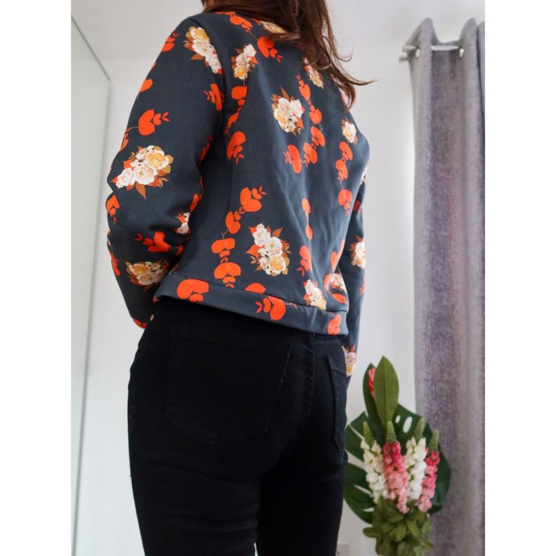 Floral Crop Sweatshirt image