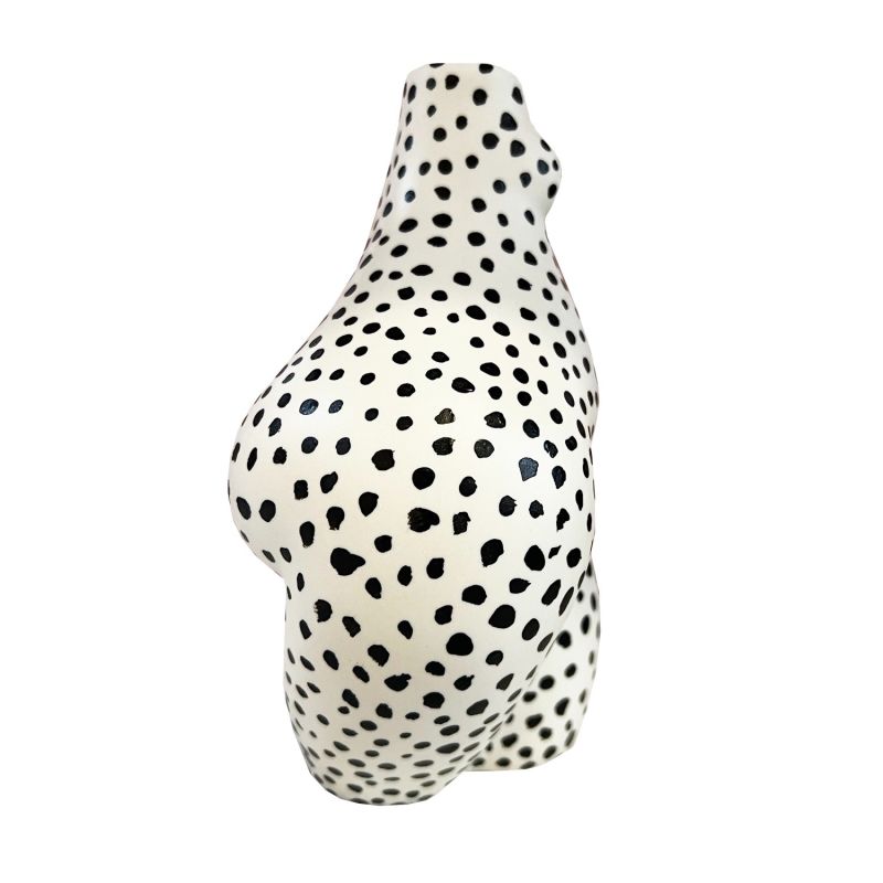 Black And White Leopard Booty Vase image