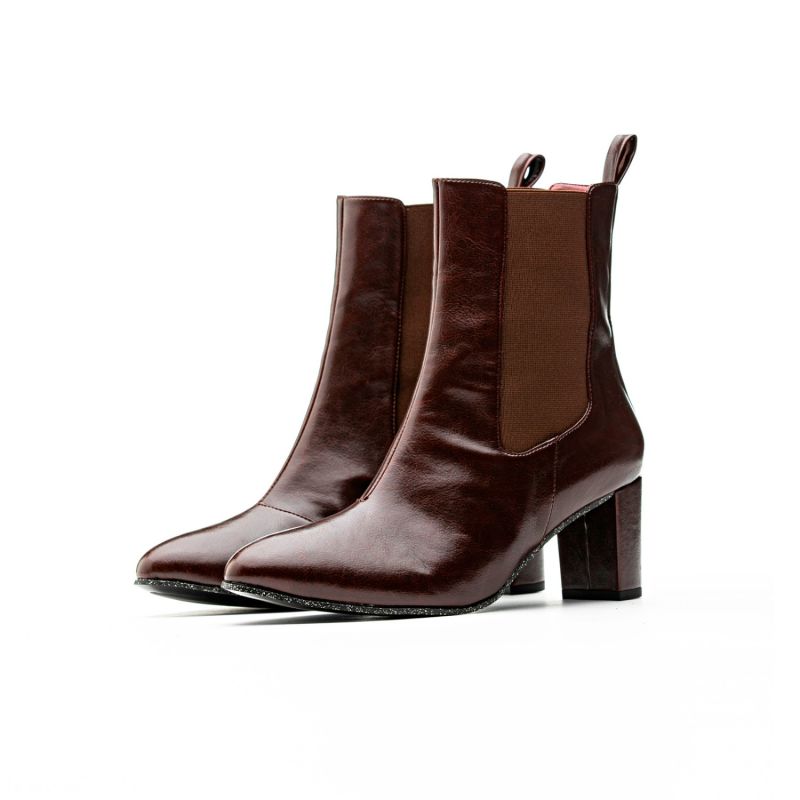 Vegan Ankle Boots Cinema Burgundy image