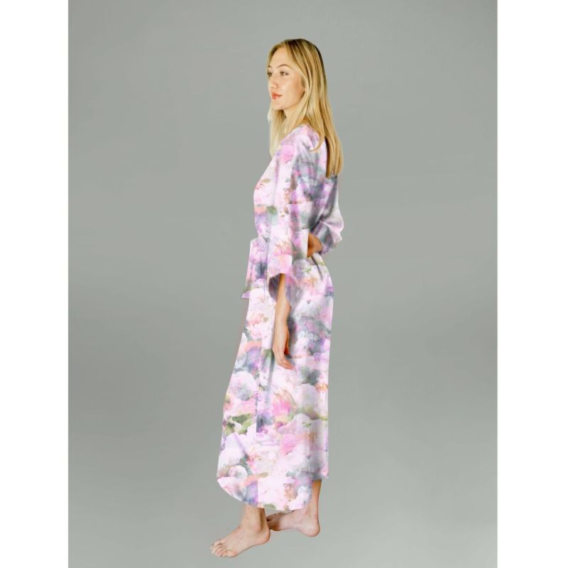 Robe/Swimsuit Cover Up In Exclusive Pink Poppy Print image