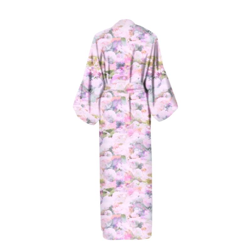 Robe/Swimsuit Cover Up In Exclusive Pink Poppy Print image