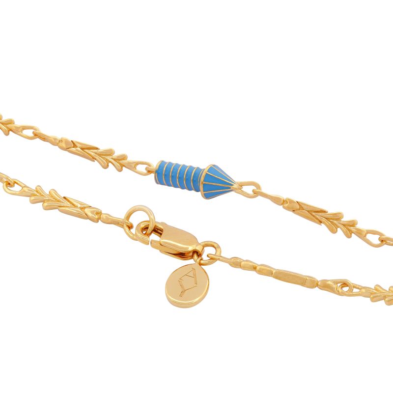 Rocket Gold Charm Bracelet Blue image