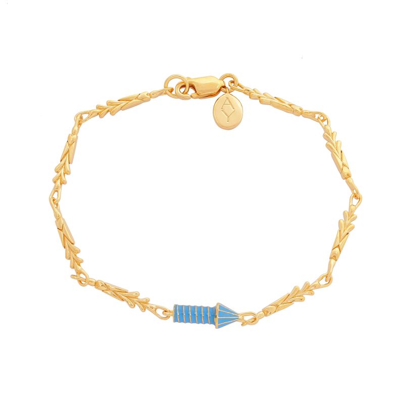 Rocket Gold Charm Bracelet Blue image