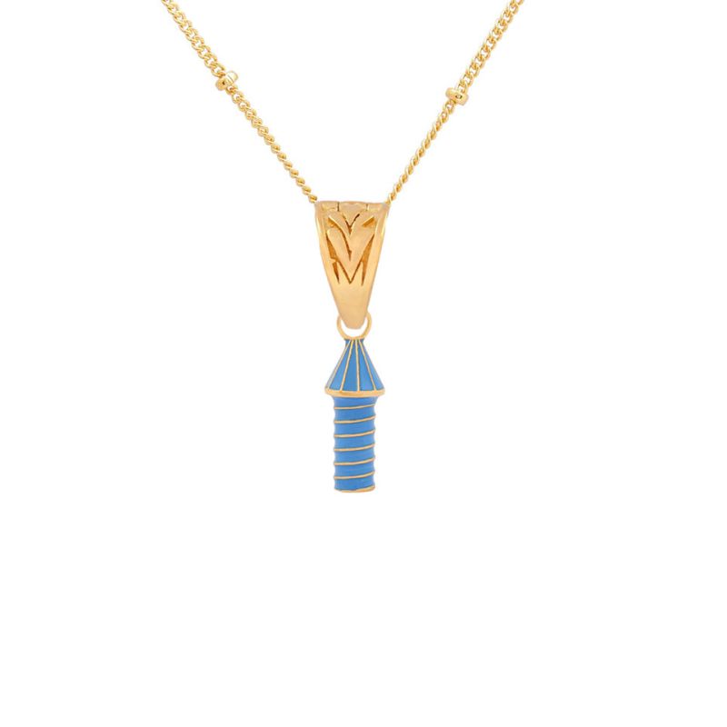 Rocket Charm Necklace Blue image