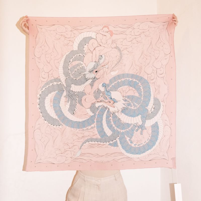 Rodin's Inferno Large Dragon Square Scarf image