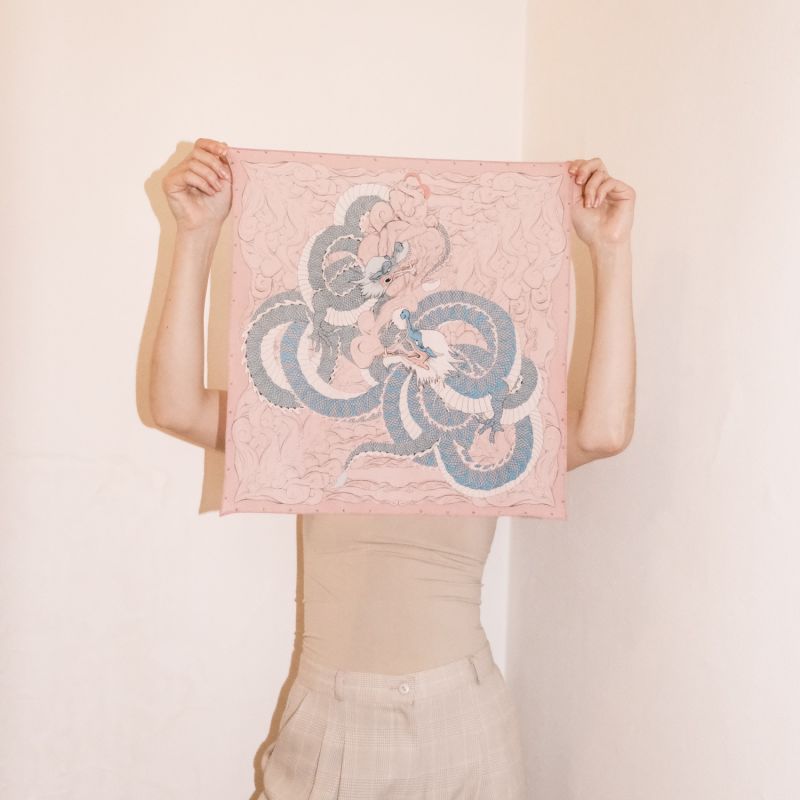 Rodin's Inferno Small Dragon Bandana Scarf image