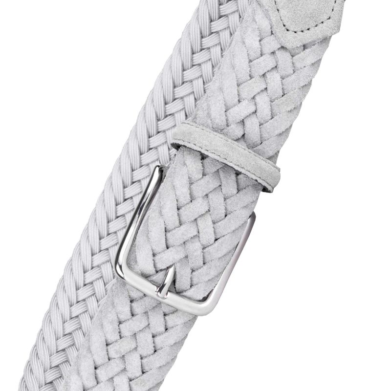 Braided Suede Belt Grey Norberto image