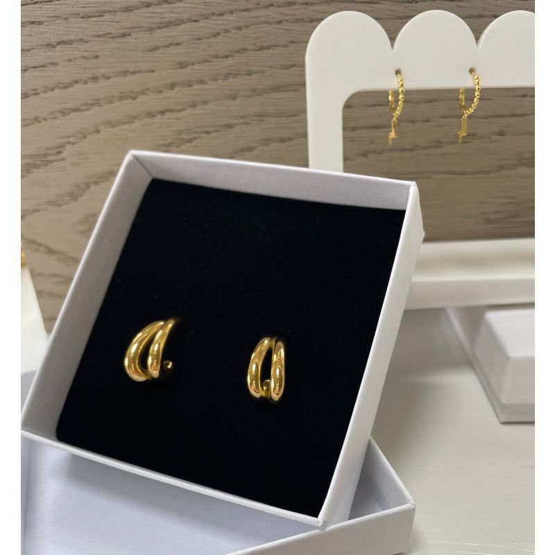 Rolo Double Hoop Earrings image