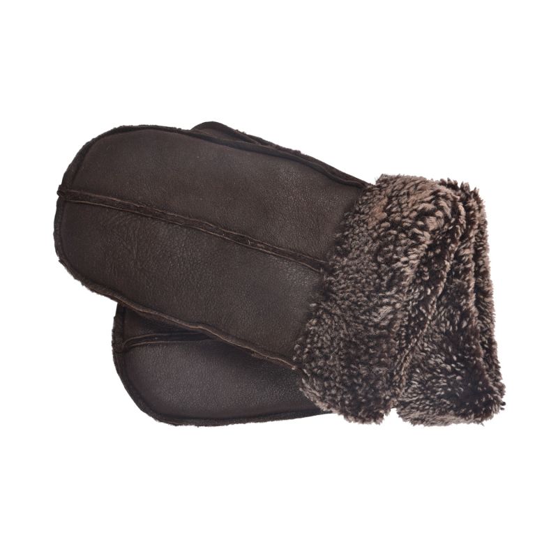 Sheepskin Mittens M02 Brown Hurricane Napalan O/S image