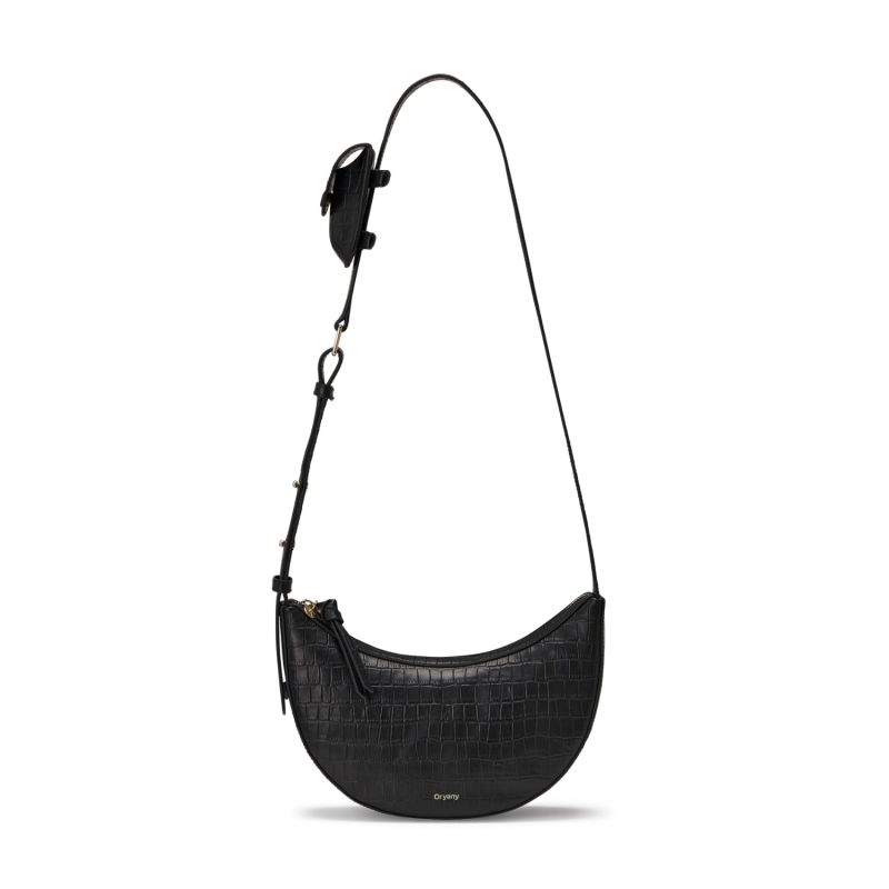 Rookie Croco Crossbody - Black image