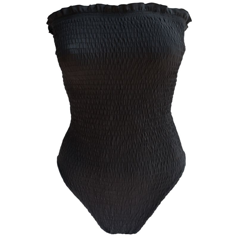 Rosalie Black Texture Bandeau One Piece image