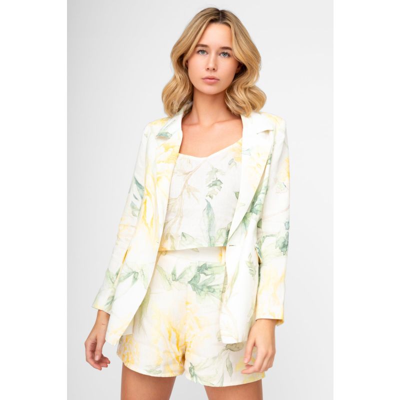 Rosalie Floral Linen Blazer image