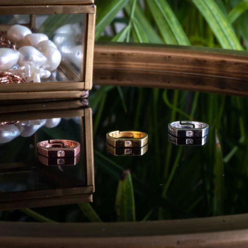 Silver Pinky Adjustable Ring LINYA JEWELRY Wolf & Badger