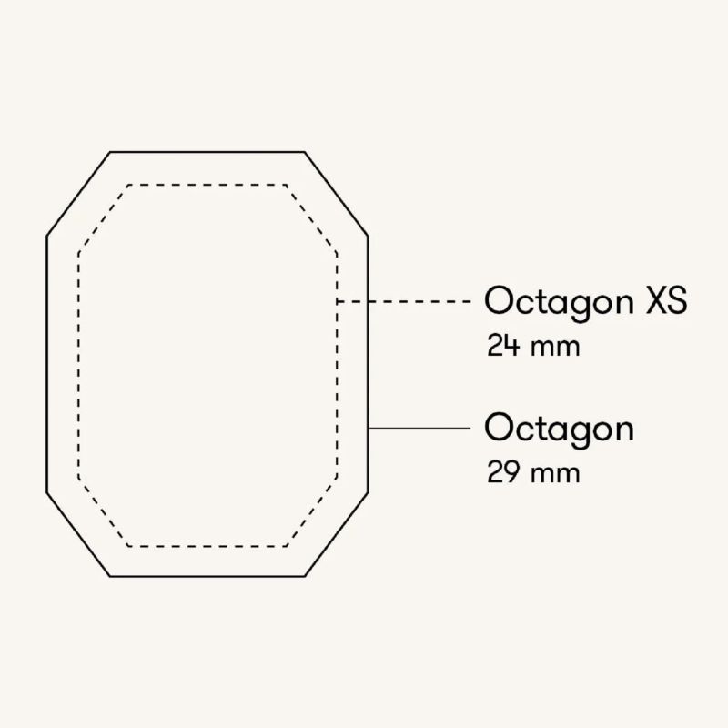 Rosefield Octagon Xs In Gold With Silver Sunray Dial image