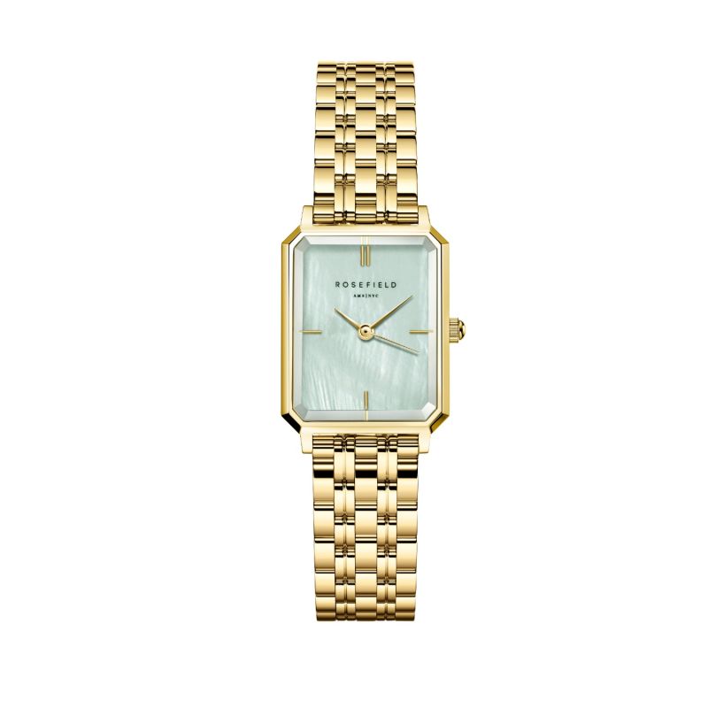 Rosefield Octagon Xs Mint Green In Gold Rosefield Wolf Badger