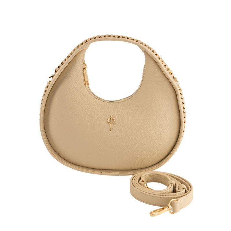 Round Chain Bag Beige image