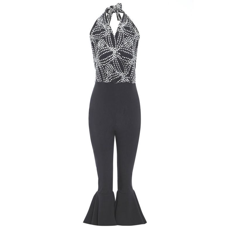 Maika Black Backless Jumpsuit image