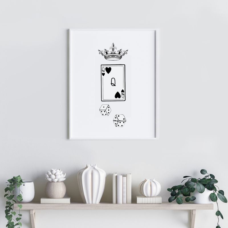 'Queen Of Hearts' - Fine Art Print A5 image