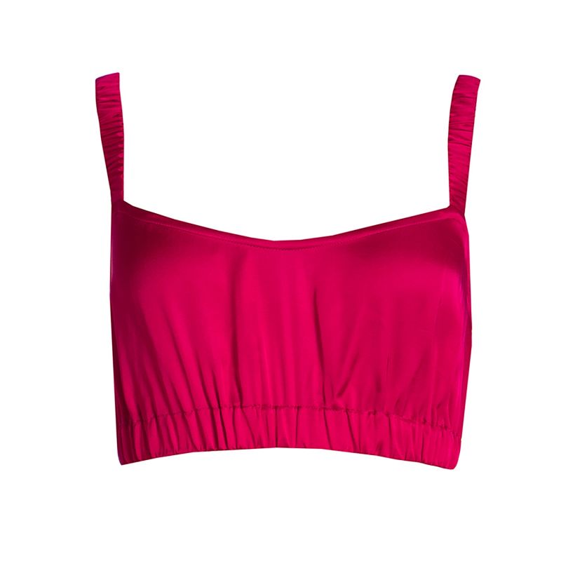 Sundays Crop Top In Fuchsia image