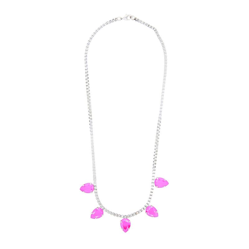 Five Drops Necklace In Peony Pink image