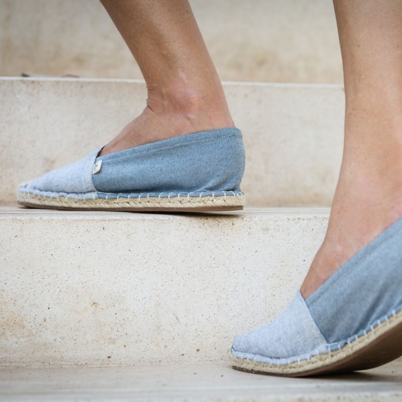 Handmade Vegan Extrafit Espadrilles For Women In Caesious Blue image