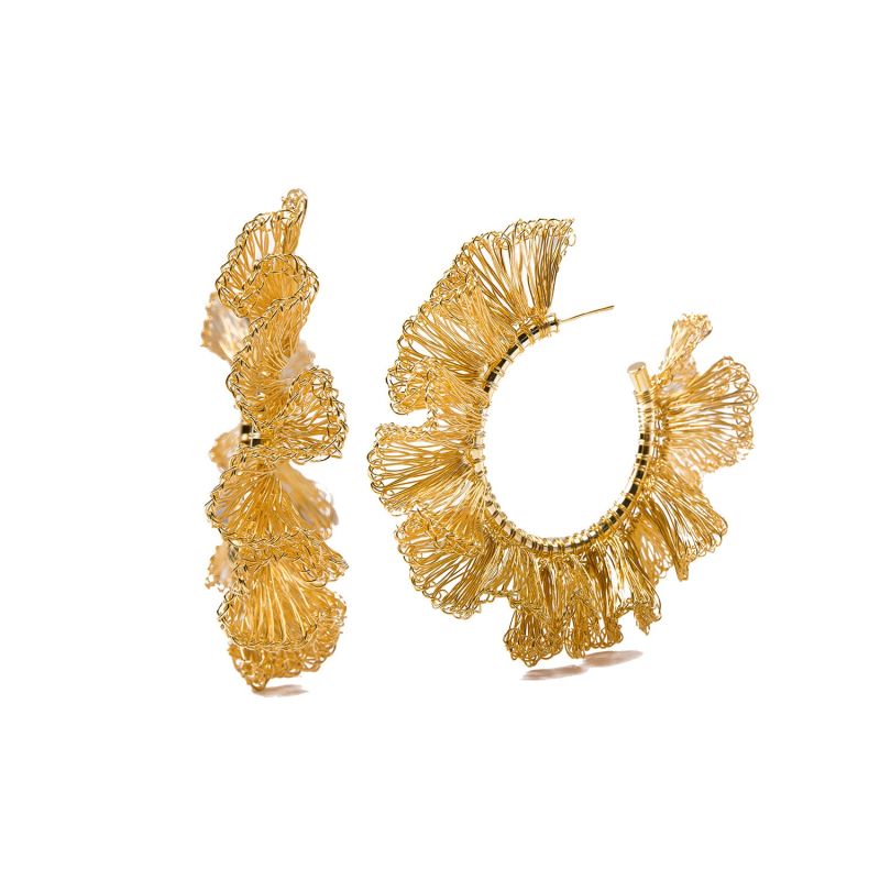 All Gold Rio Maxi Handmade Hoops image