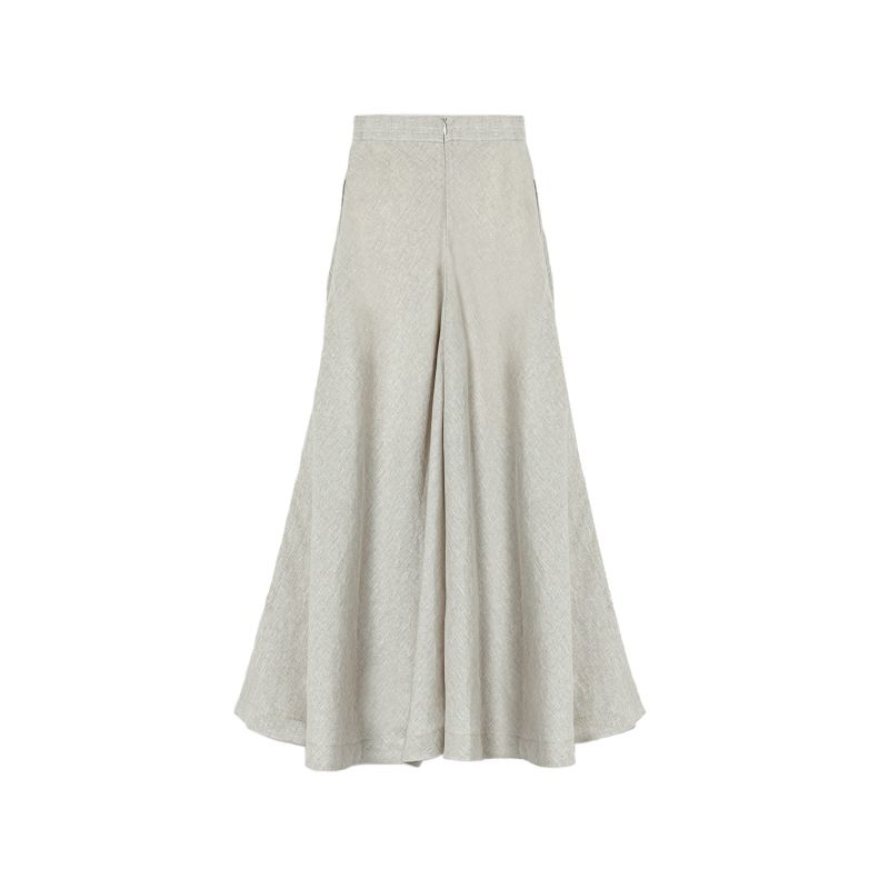 High-Waisted Linen Skirt image