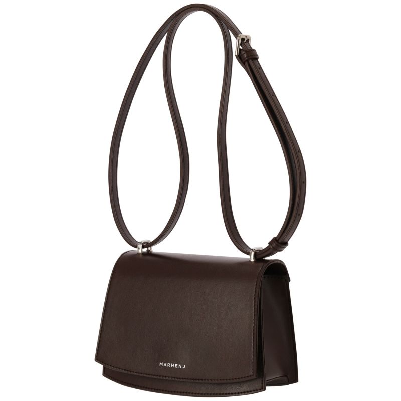 Apple Leather Shoulder Bag Calla Mini Mocha Brown MARHEN.J Wolf