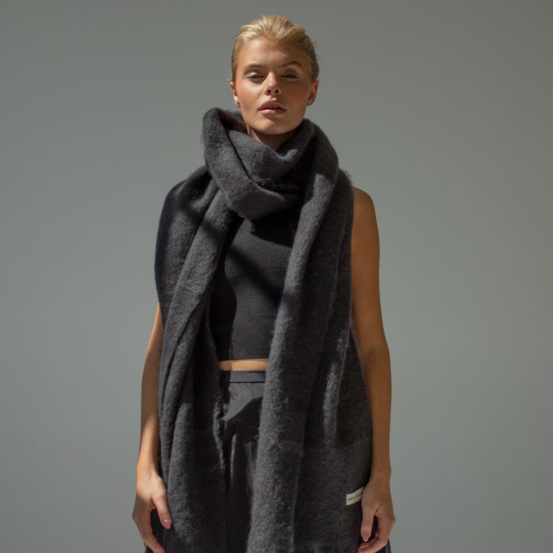 Curate - Arctic Fox & Co. The Reykjavik Scarf - Sustainable Fashion Black Sands