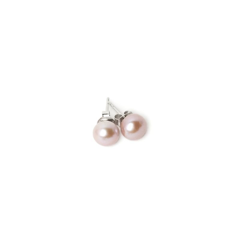 Classic Only Pearl Pink Earrings White Gold image