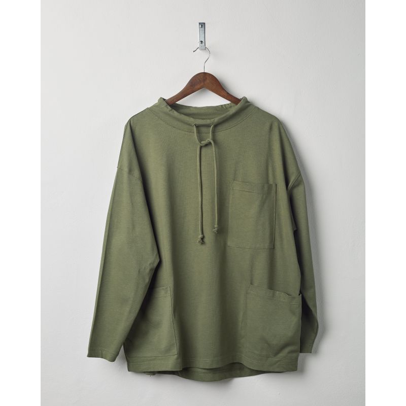 The 3032 Tie Neck Smock – Army Green image