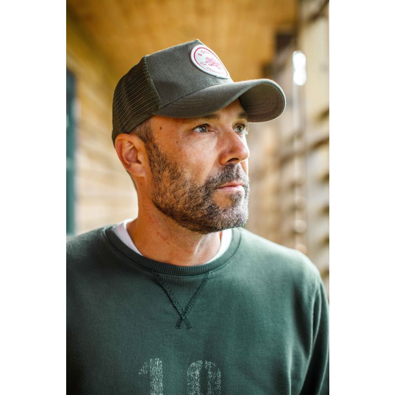 Trucker Badge Cap Army Green Sons Trading Co Wolf Badger