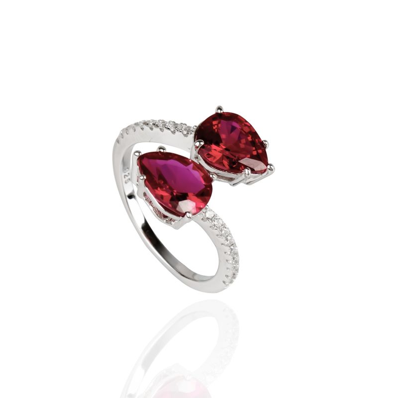 Ruby Drop Cut Ring image