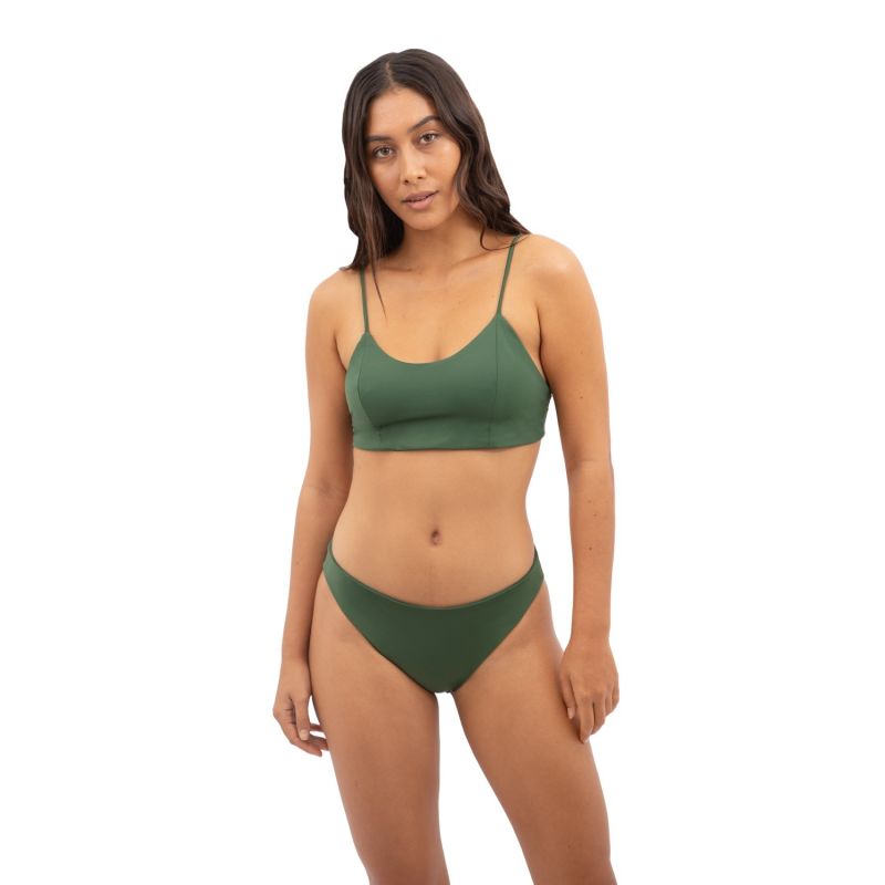 Canggu Low Waist Bikini In Seaweed Green image