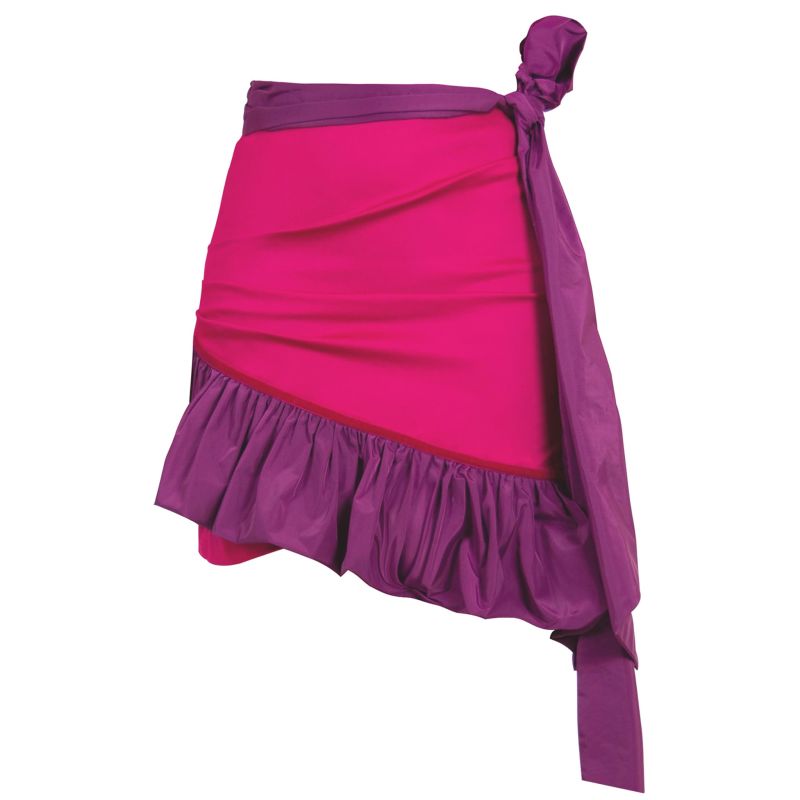 Ruffles Please Asymmetric Mini Skirt - Pink image