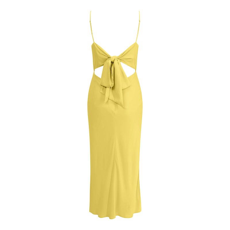 Bella Midi Dress In Mimosa Yellow image