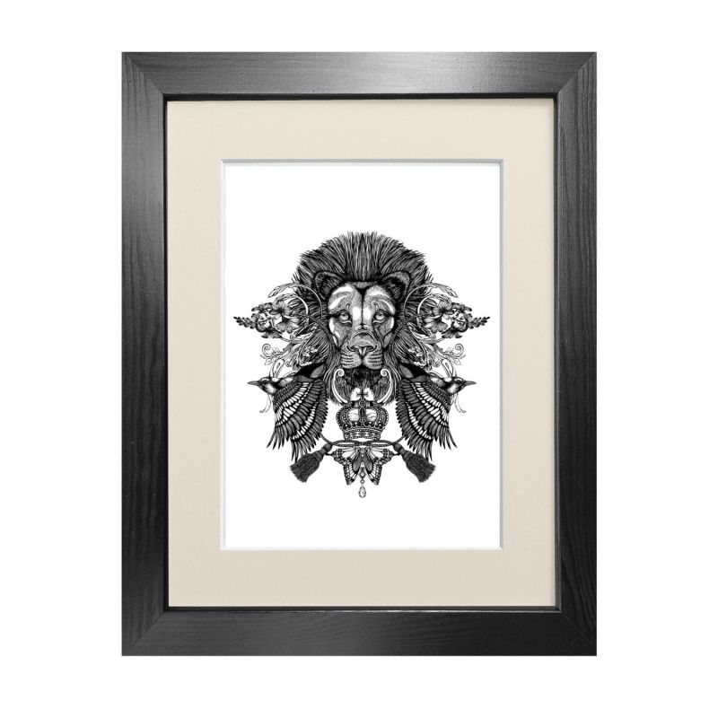 'The Regal Lion' Fine Art Print A5 image